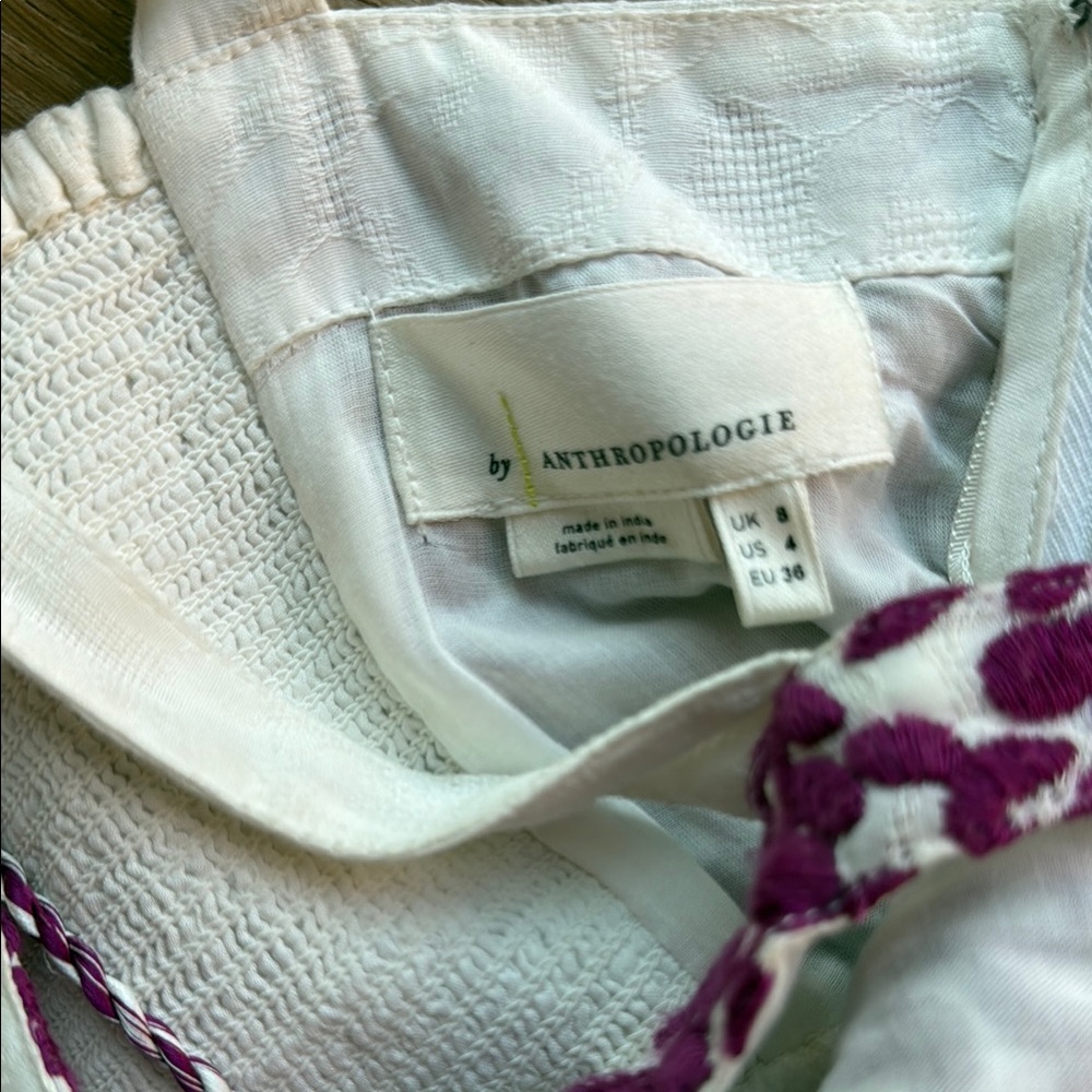 Elegant White and Purple Maxi Dress - Picture 2 of 5
